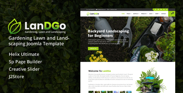 LanDGo - Gardening Lawn and Landscaping Joomla Template