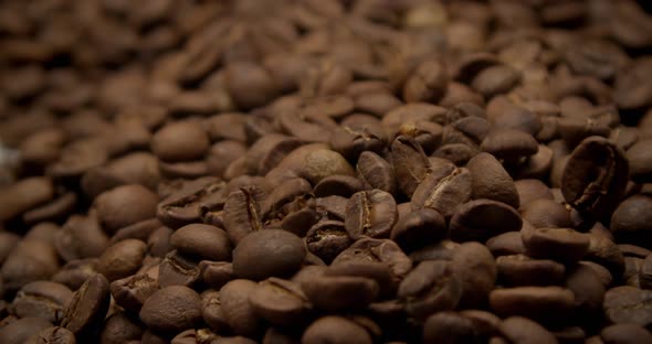 Falling Coffee Beans in Slow Motion From 120 Fps
