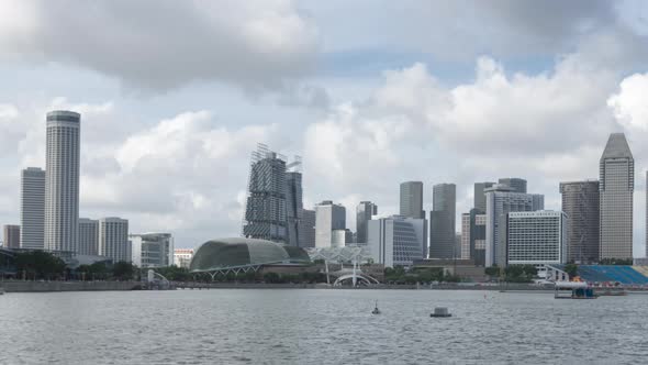 Singapore  Esplanade skyline at Marina Bay.