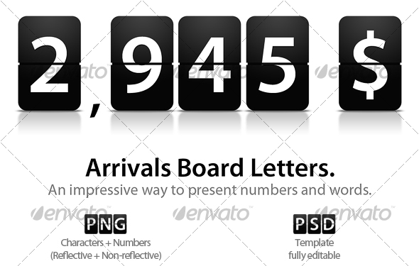 Arrivals Board Letters - Miscellaneous Backgrounds