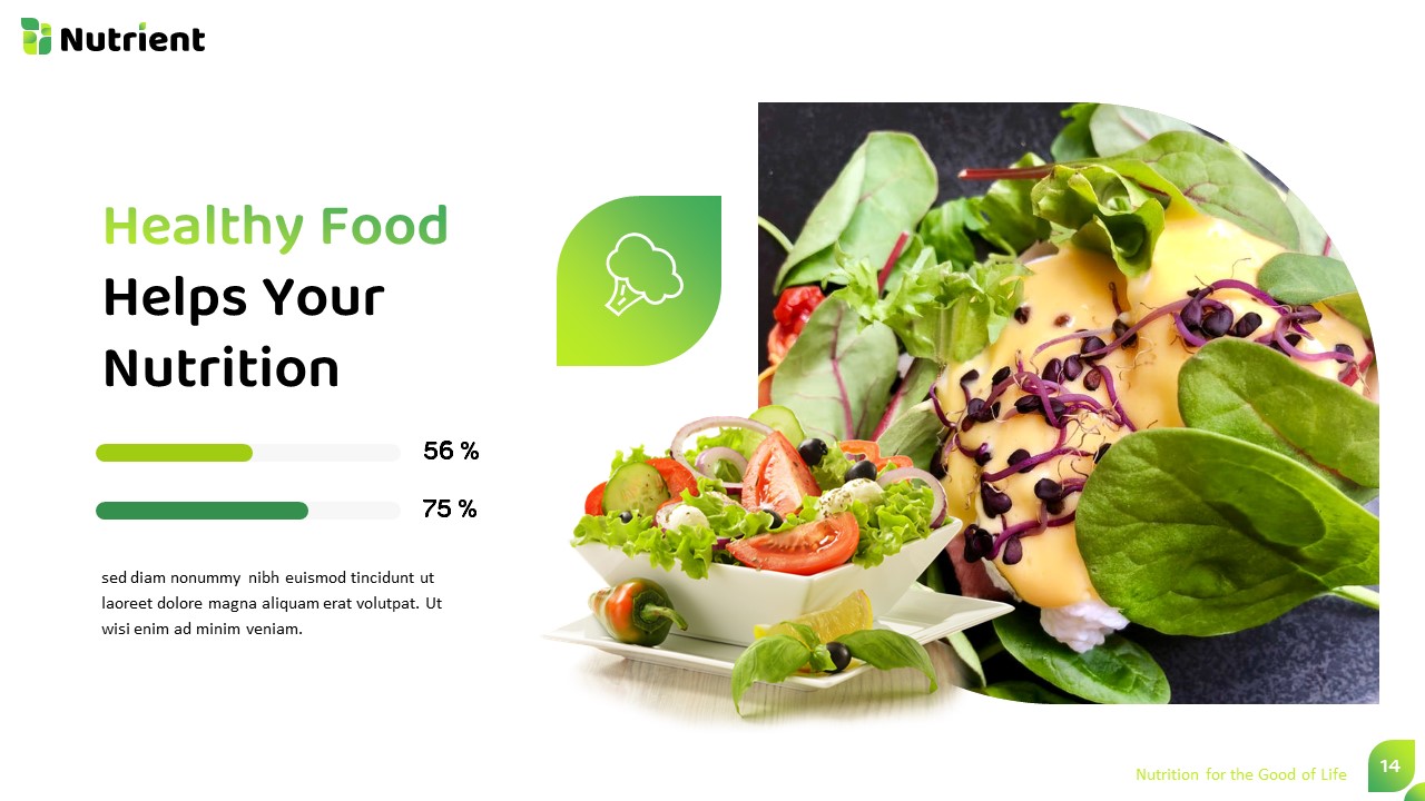 Nutrient Healthy Food Presentation Template, Presentation Templates