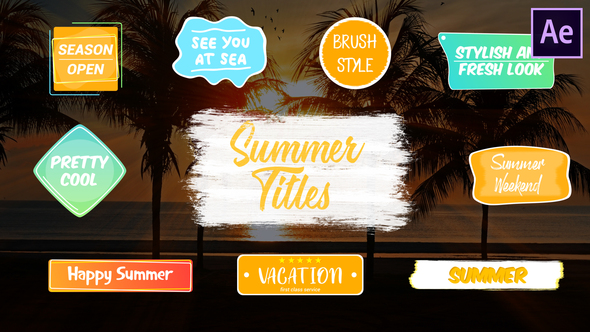 Colorful Summer Titles | After Effects