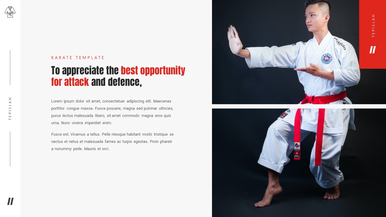 Tepislah - Karate & Martial Art Powerpoint Template, Presentation Templates