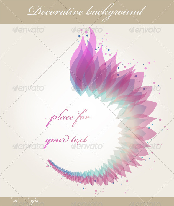 Decorative Floral Background - Flourishes / Swirls Decorative