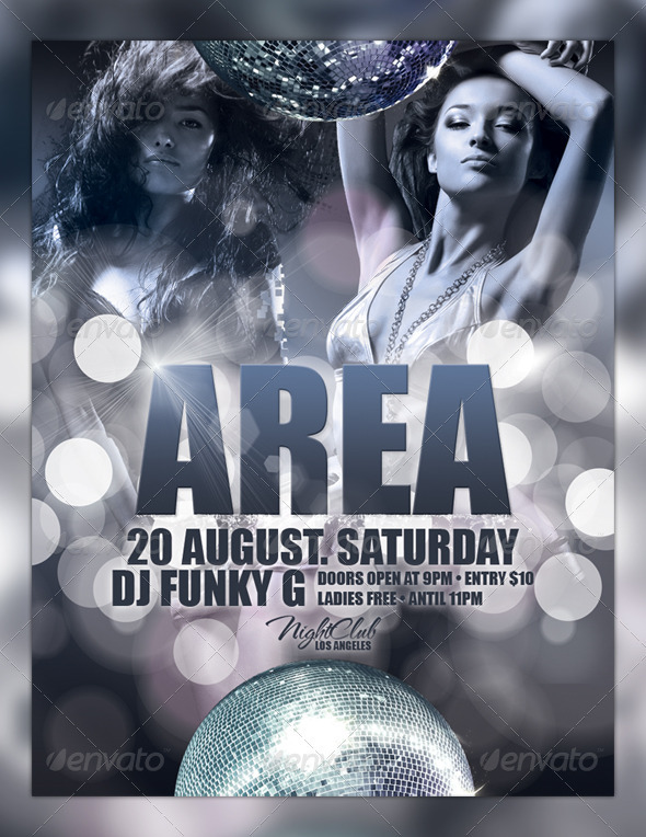 Area Flyer Template - Clubs & Parties Events