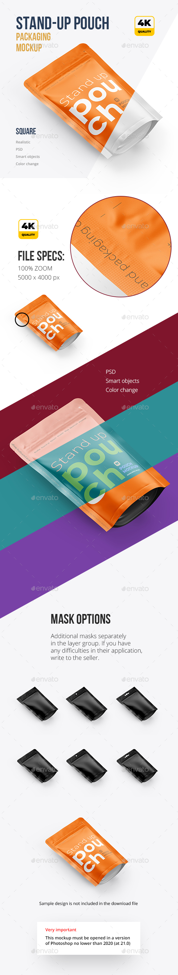 Download Stand Up Pouch Mockup Top Half Side View By Mock Up Ru Graphicriver