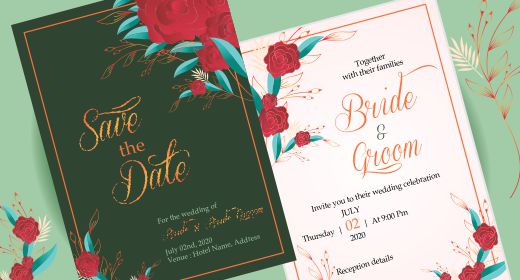 Save the Date Greeting Card Design