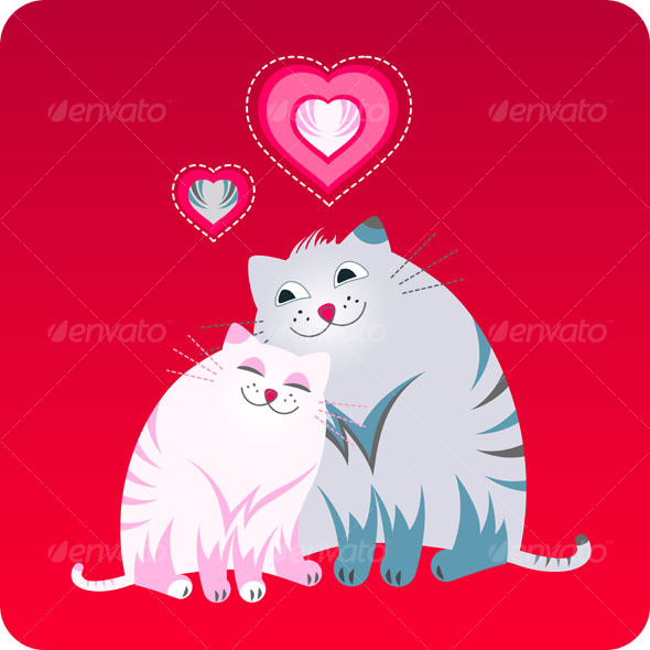 Funny love greeting card with pets - Valentines Seasons/Holidays