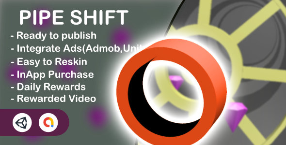 Pipe Shift - 3D Game(Unity Game+Admob+iOS+Android)