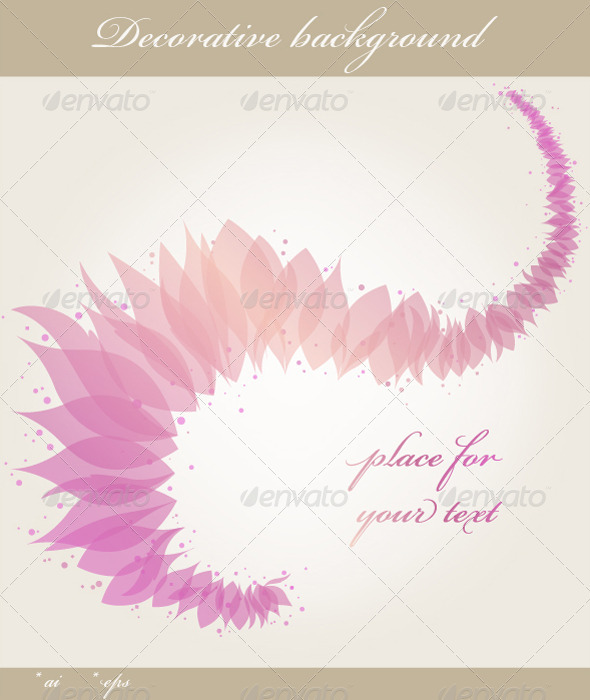 Decorative Floral Background - Flourishes / Swirls Decorative