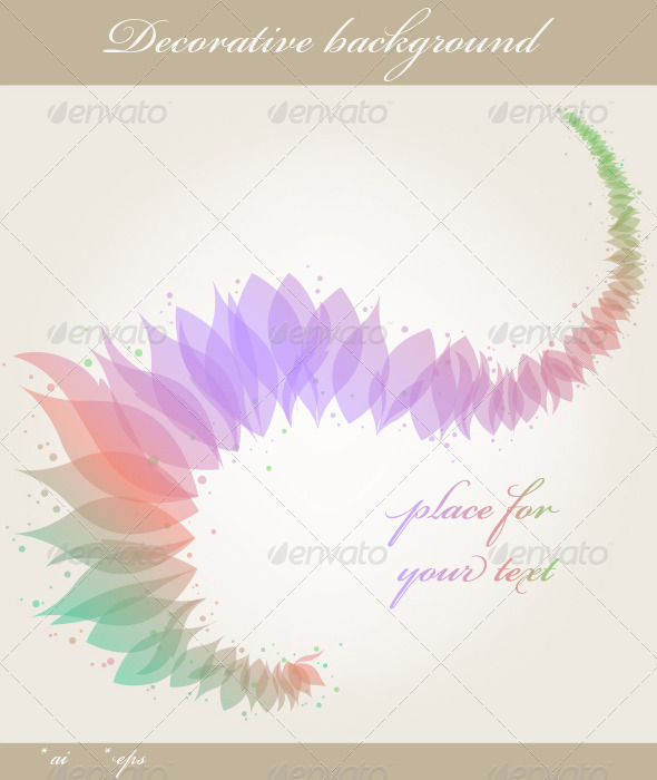 Colorful Floral Background - Flourishes / Swirls Decorative