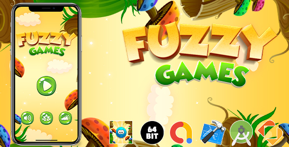 Fuzzy Games Android iOS Buildbox Game Template with Admob Ads Integrated