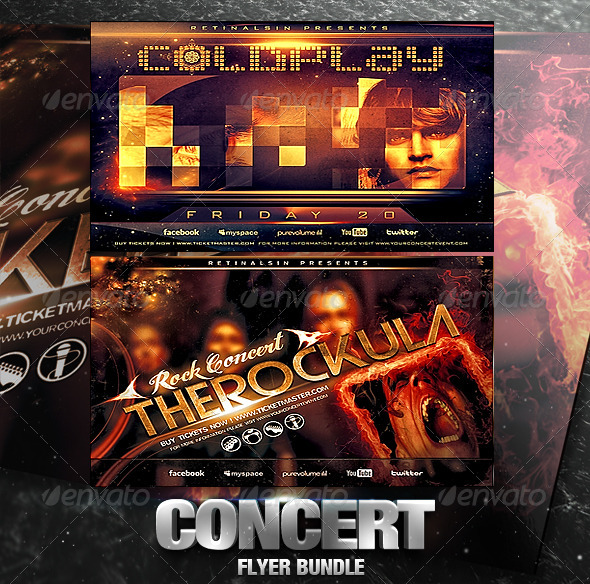 Concert Flyer Bundle - Concerts Events