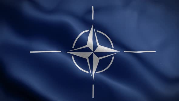 Nato Otan Flag Flag Loop Background 4K