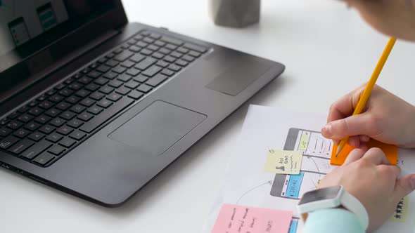 Designer Working on Smartphone Interface Design 13 alt