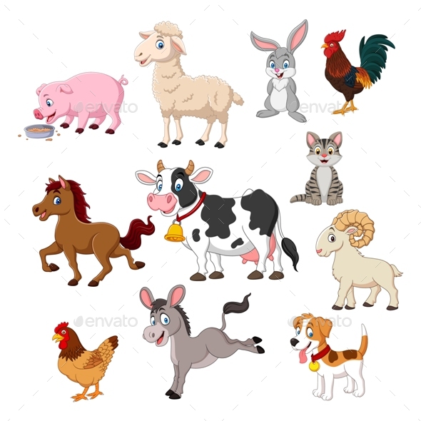 Farm Animals Collection, Vectors | GraphicRiver