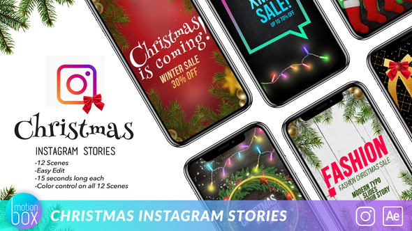 Christmas Instagram Stories - VideoHive 22866199