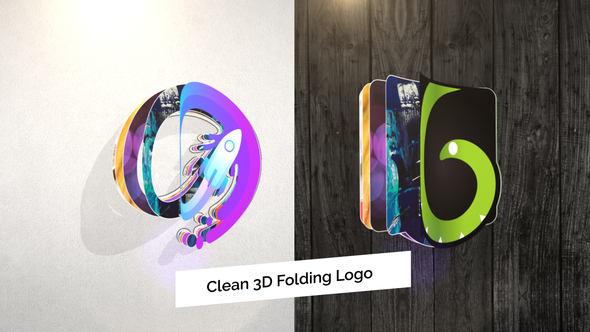 Clean 3D Folding Logo Reveal
