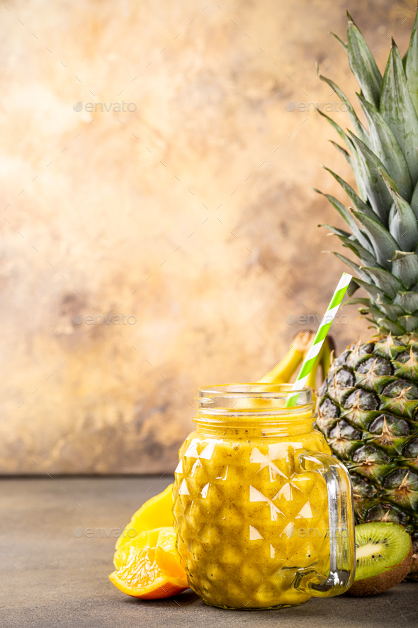 smoothie juice with chia seeds - Stock Photo - Images