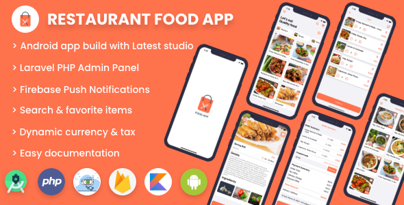 Single restaurant food ordering app - Android App with Admin Panel