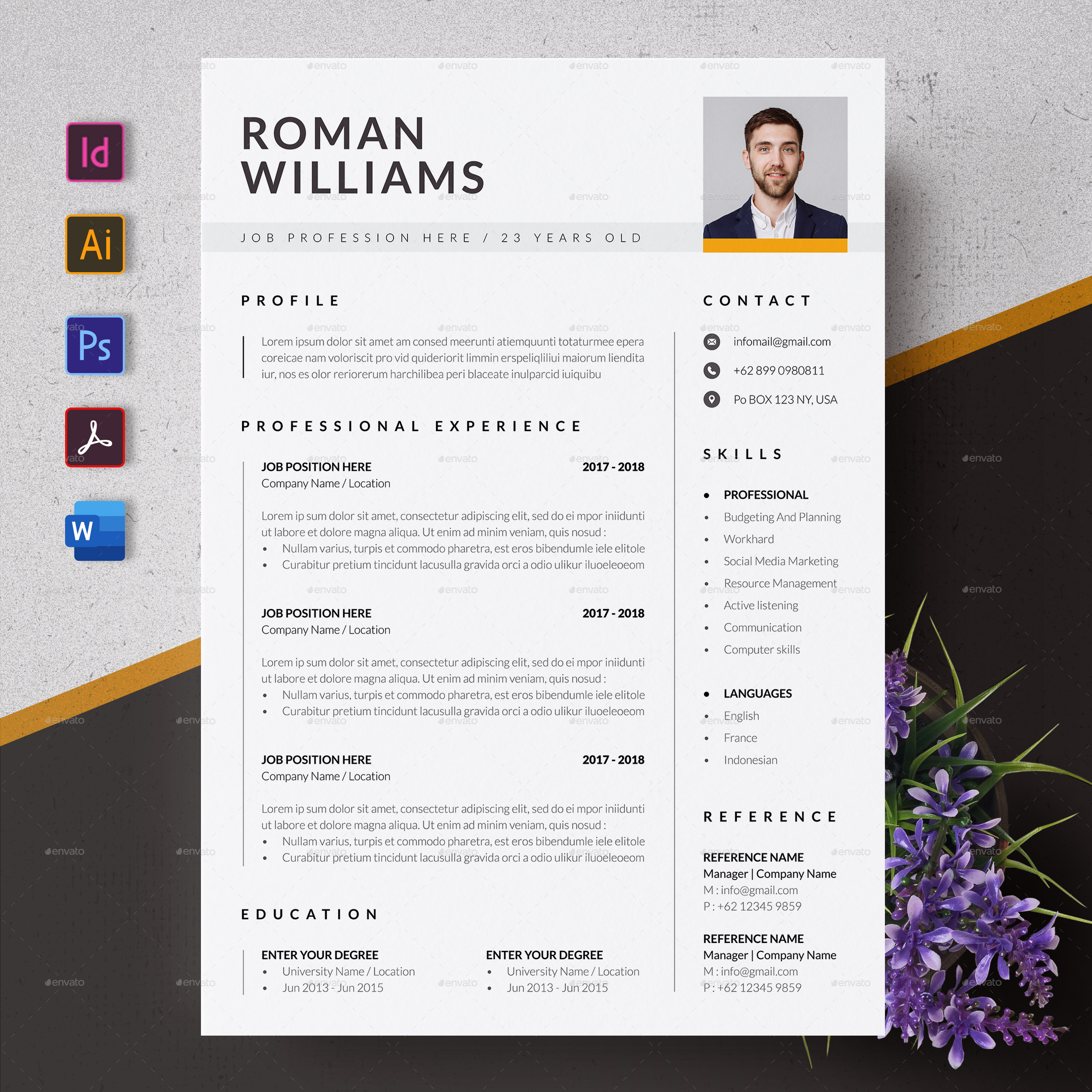 Simple Resume / CV by Creatiforest GraphicRiver