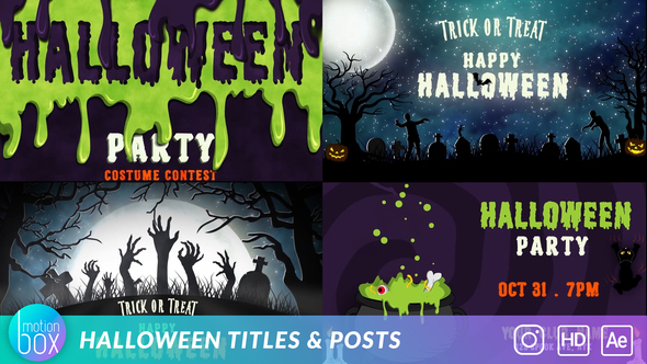 Halloween Stories PostsTitles - VideoHive 24820281