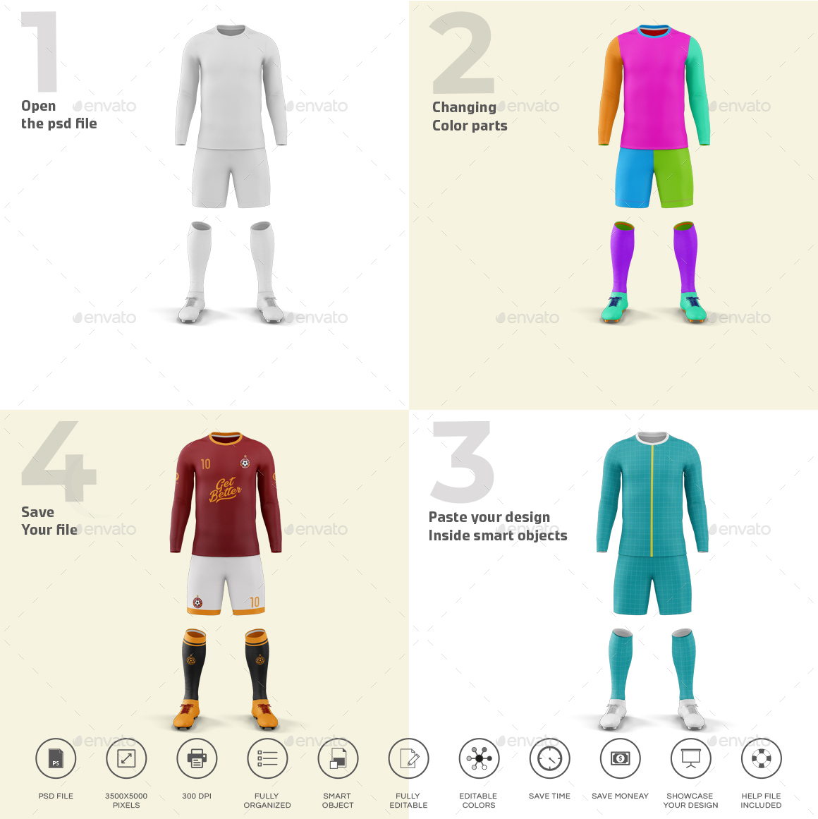 Download Men's Full Soccer Team Kit mockup V10 by TRDesignme ...