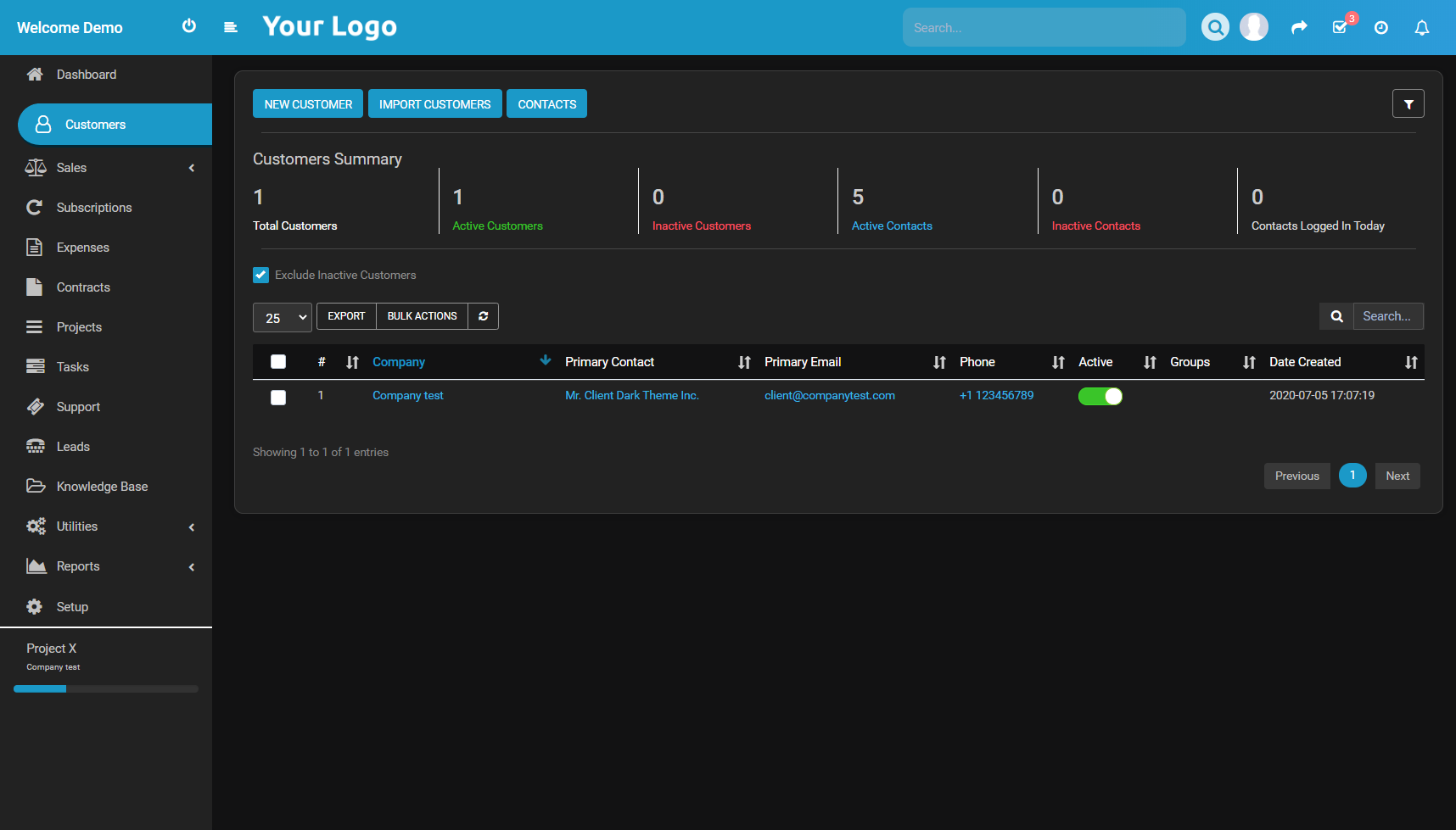 Ultimate Dark Theme for Perfex CRM