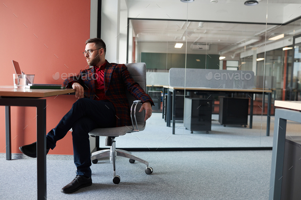 Portrait of Successful Businessman in Modern Office Interior - Stock Photo - Images
