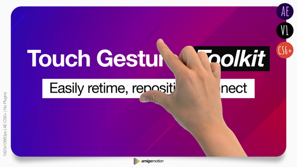 Touch Gestures 4K (AE + Alpha Channel)