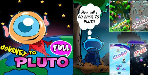 Journey To Pluto Unity 3D Platform Jumping Game Source Code