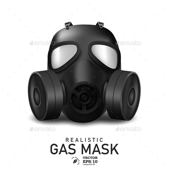 Download Realistic Gas Mask Isolated On White Background By Rendixalextian Graphicriver PSD Mockup Templates