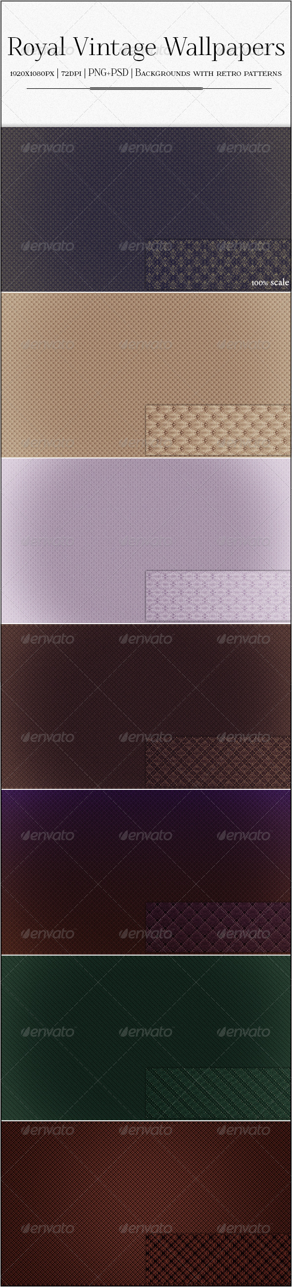 Vintage Royal Wallpapers - 7 Patterned Backgrounds - Patterns Backgrounds