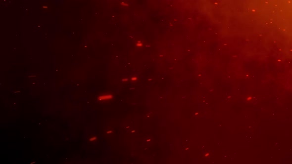 Fire particle with smoke animation background