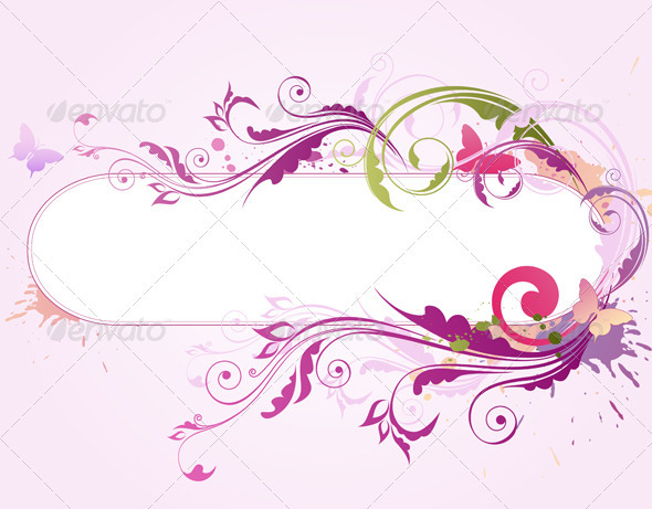 Background with Floral Ornament - Backgrounds Decorative