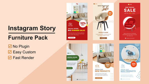 Furniture Instagram Stories - VideoHive 27610444