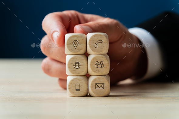 Conceptual image of business support and service - Stock Photo - Images