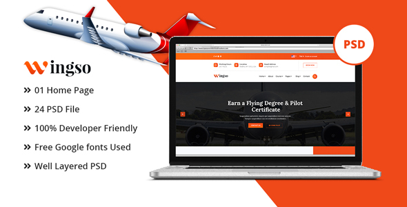 Wingso - Flying - ThemeForest 27621908