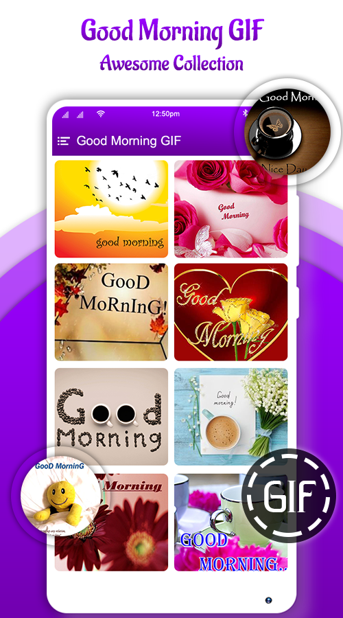 Good Morning GIF - Android App + Admob + Facebook Integration by ...