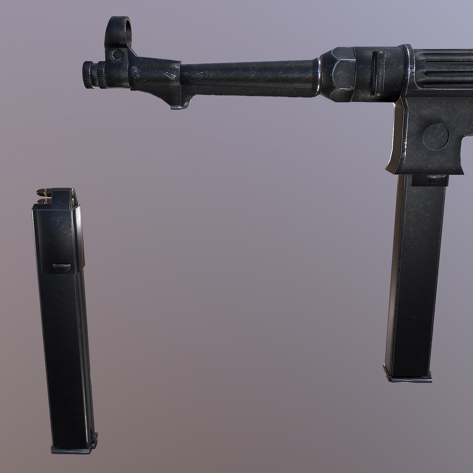 Submachine Gun Mp 38 40 3d Model By Nicu Tepes 3docean