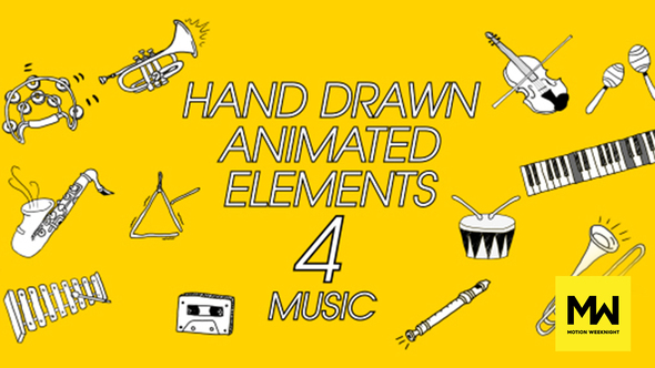 Hand Drawn 04 (Pack of 39) Music