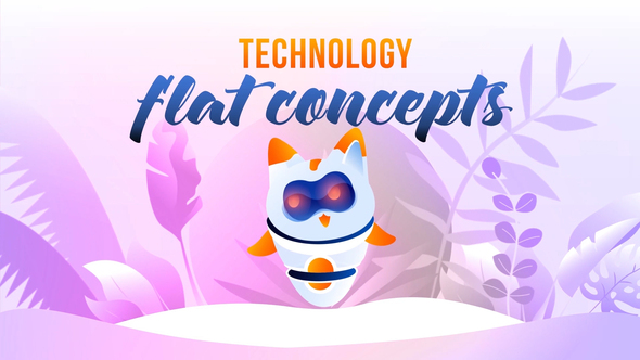 Technology - Flat Concept Video Displays template preview