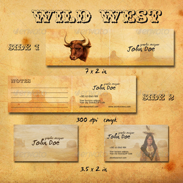 Wild West Business Cards - Creative Business Cards