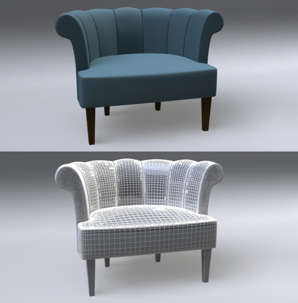 Senna Lounge Chair - 3Docean 93598