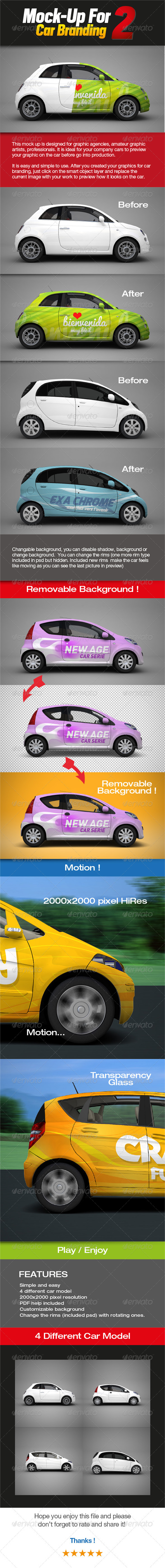 Mock-up for Car Branding 2 - Vehicle Wraps Print