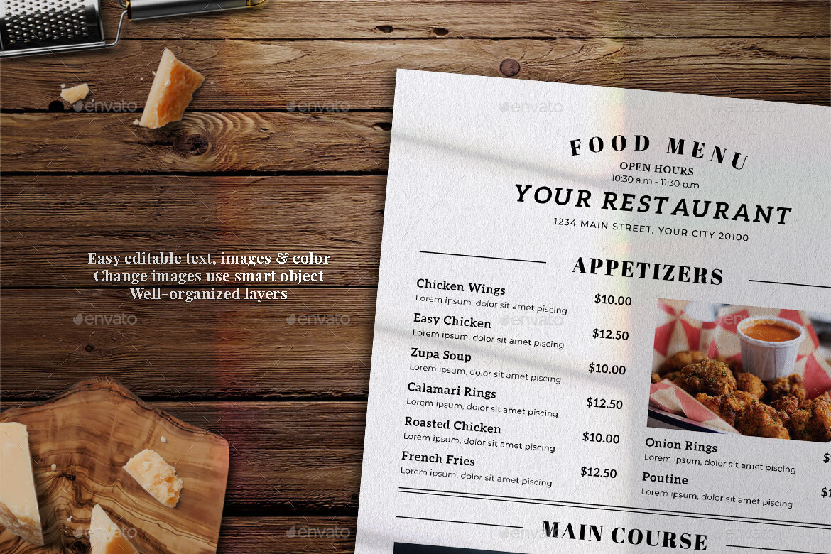 Classic Food Menu, Print Templates | GraphicRiver