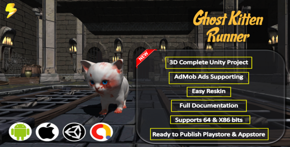 Ghost Kitten Runner Complete Project - Admob