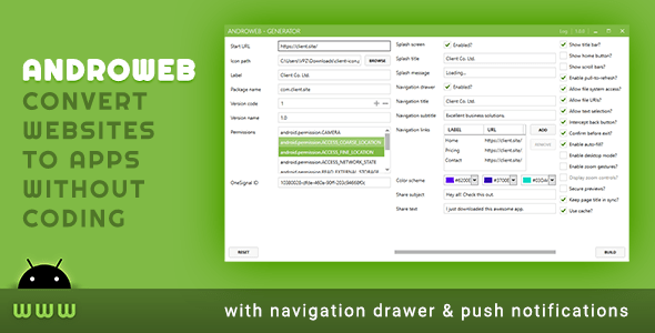 Androweb - Android App Generator