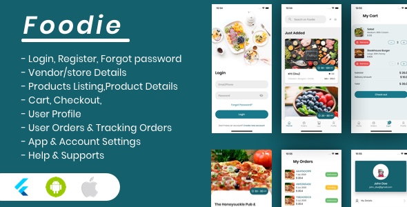 Foodie - Flutter Grocery, Food, Pharmacy, Store Delivery Mobile App