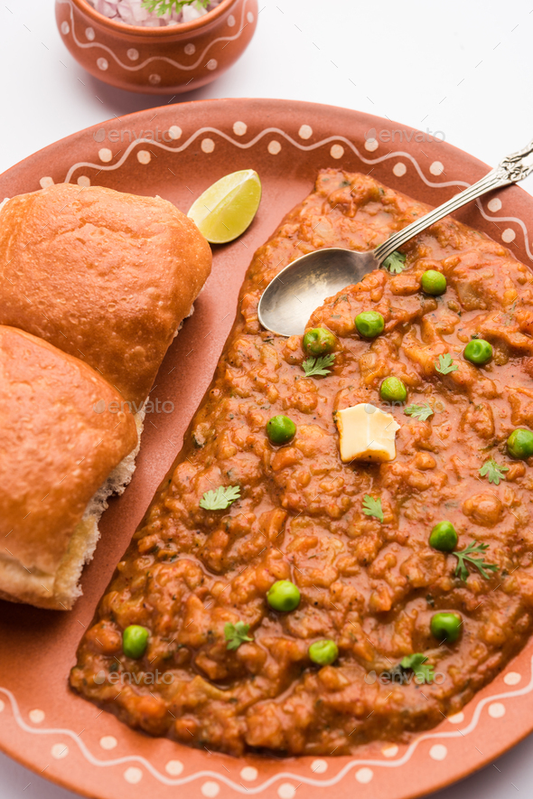 Pav bhaji is a popular Indian street food that consists of a spicy mix ...